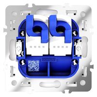 Розетка компьютерная двойная RJ45+RJ45 кат.6 S70 (белый глянцевый) / Voltum VLS060201