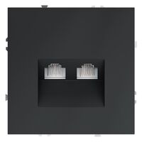 Розетка компьютерная двойная RJ45+RJ45 кат.6 S70 (графит) / Voltum VLS060207