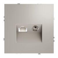 Розетка телевизионная TV+RJ45 кат. 6 S70 (кашемир) / Voltum VLS060703