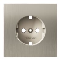Накладка для розетки с заземлением S70 Metal (никель) / Voltum VLSM000611