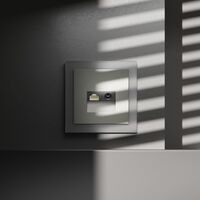 Розетка телевизионная TV+RJ45 кат. 6 S70 (сталь) / Voltum VLS060705