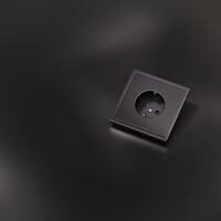 Накладка для розетки с заземлением и защитными шторками S70 Metal (антрацит) / Voltum VLSM000712