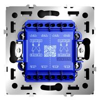 Перекрестный переключатель двухклавишный S70 (черный матовый) / Voltum VLS020508