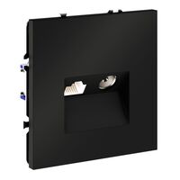 Розетка телевизионная TV+RJ45 кат. 6 S70 (черный матовый) / Voltum VLS060708