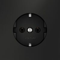 Розетка с заземлением S70 (черный матовый) / Voltum VLS040108