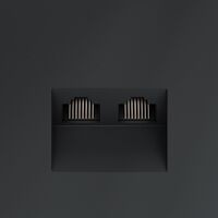 Розетка компьютерная двойная RJ45+RJ45 кат.6 S70 (графит) / Voltum VLS060207