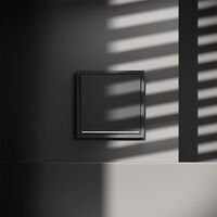 Проходной переключатель одноклавишный с подсветкой S70 (графит) / Voltum VLS010407