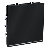 Проходной переключатель одноклавишный с подсветкой S70 (графит) / Voltum VLS010407