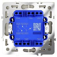 Проходной переключатель двухклавишный с подсветкой S70 (шелк) / Voltum VLS020404