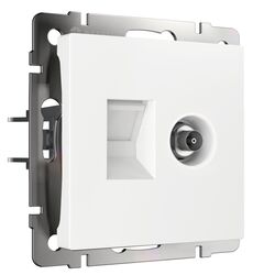 Розетка ТВ+Ethernet RJ-45 6 cat.(белый) / W1181301