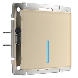 Сенсорный выключатель одноклавишный с функцией Wi-Fi (шампань) / W4510611