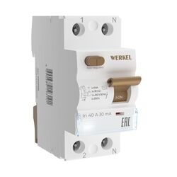 Устройство защитного отключения 1P+N 40 A 30 mА АС 6 kА / W912P406