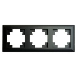 Рамка на 3 поста Катрин (черный, Light) / Stekker PFR00-7003-05