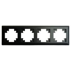 Рамка на 4 поста Катрин (черный, Light) / Stekker PFR00-7004-05