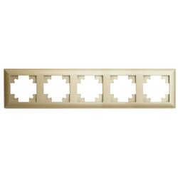 Рамка на 5 постов Катрин (золото, Light) / Stekker PFR00-7005-08