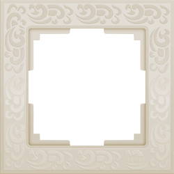 Рамка на 1 пост (слоновая кость, Flock) / WL05-Frame-01-ivory