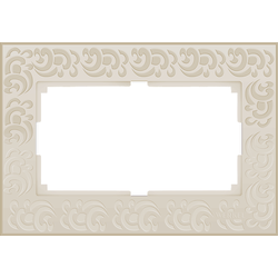Рамка для двойной розетки (слоновая кость, Flock) / WL05-Frame-01-DBL-ivory