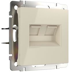 Розетка двойная Ethernet RJ-45 (слоновая кость) / W1181103