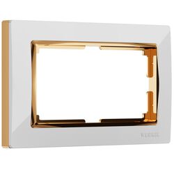 Рамка для двойной розетки (белый/золото, Snabb) / W0081933