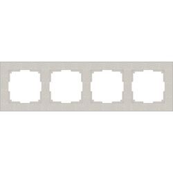 Рамка на 4 поста (слоновая кость, Flock) / WL05-Frame-04-ivory