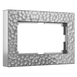 Рамка для двойной розетки (серебряный, Hammer) / W0082406