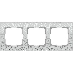 Рамка на 3 поста (серебряный, Edel) / WL09-Frame-03