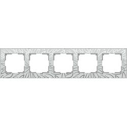 Рамка на 5 постов (серебряный, Edel) / WL09-Frame-05