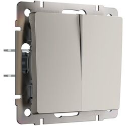 Перекрестный выключатель двухклавишный (дымчатый) / Werkel W1223004
