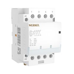 Контактор модульный 40 A 4NO (3 мод.) / Werkel W943M40O
