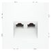 Розетка компьютерная двойная RJ45+RJ45 кат.6 S70 (белый матовый) / Voltum VLS060202