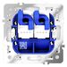 Розетка компьютерная двойная RJ45+RJ45 кат.6 S70 (белый матовый) / Voltum VLS060202
