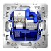 Розетка телевизионная TV+RJ45 кат. 6 S70 (белый матовый) / Voltum VLS060702