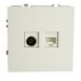 Розетка TV + RJ-45 Эмили (белый фарфор) / Stekker RST00-5106-01