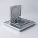 Розетка влагозащ. с зазем. с защит. крышкой и шторками (серебряный) / W1171206