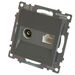 Розетка TV + RJ-45 Катрин (графит) / Stekker GLS00-7106-06