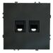 Розетка компьютерная RJ-45 двойная Эмили (черный уголь) / Stekker RST00-5111-05