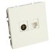 Розетка TV + RJ-45 Эмили (белый фарфор) / Stekker RST00-5106-01