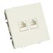 Розетка компьютерная RJ-45 двойная Эмили (белый фарфор) / Stekker RST00-5111-01