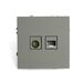 Розетка TV + RJ-45 Эмили (платиново-серый) / Stekker RST00-5106-10