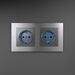 Рамка на 2 поста (алюминий, Aluminium) / WL11-Frame-02