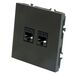 Розетка компьютерная RJ-45 двойная Эмили (черный уголь) / Stekker RST00-5111-05