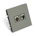 Розетка TV + RJ-45 Эмили (платиново-серый) / Stekker RST00-5106-10