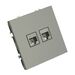 Розетка компьютерная RJ-45 двойная Эмили (платиново-серый) / Stekker RST00-5111-10