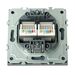Розетка компьютерная RJ-45 двойная Эмили (платиново-серый) / Stekker RST00-5111-10