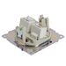 Розетка компьютерная RJ-45 двойная Катрин (шампань) / Stekker GLS00-7109-02