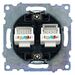 Розетка компьютерная RJ-45 двойная Катрин (черный) / Stekker GLS00-7109-05