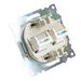 Розетка компьютерная RJ-45 двойная Катрин (золото) / Stekker GLS00-7109-08